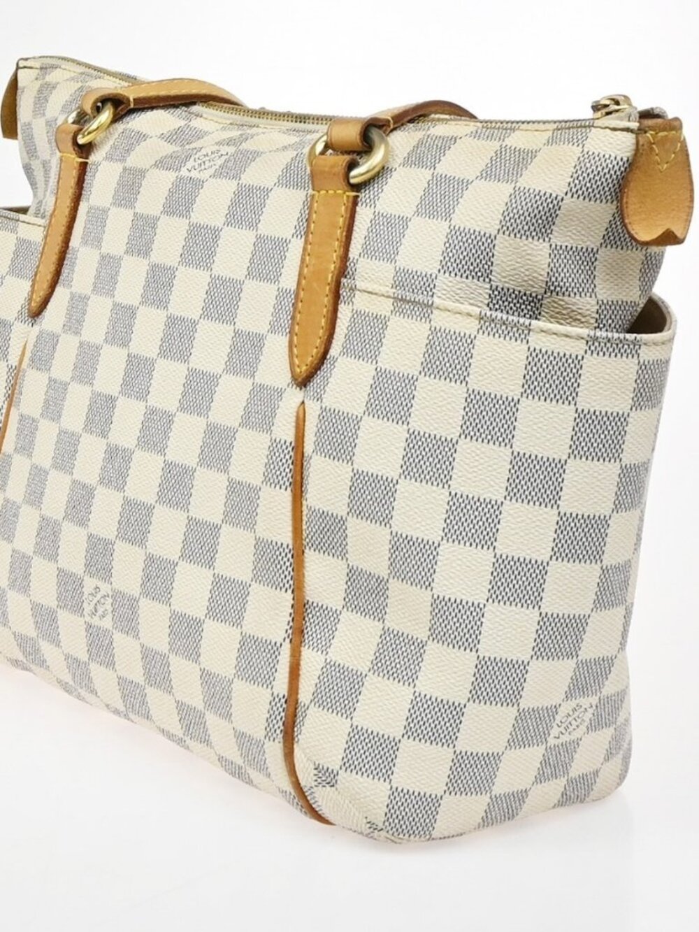 LOUIS VUITTON Totally PM Shoulder Bag Damier Azur Leather White N51261 72ZA257 - Picture 16 of 16